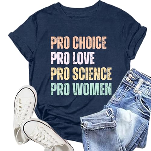 NEWKA Womens Human Rights Shirt Equality T-Shirts Ruth Bader Ginsburg Tee Tops Blue