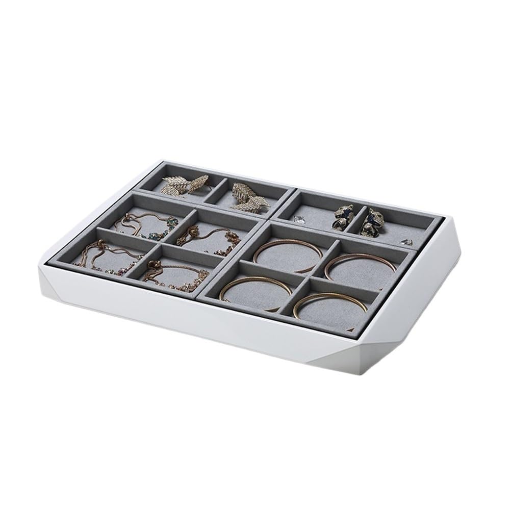CJHFR472SG Jewelry Organizer Stands Jewelry Display Tray with Removable Necklace Earring Organizer for Bracelets Jewelry Display Stand