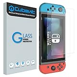 Tempered Glass Screen Protector for Nintendo Switch 2017, [2-Pack] Cubevit Switch Screen Protector Glass, [Works While Docking] Bubble Free / Full Coverage / 2.5D / Scratch Proof