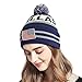 Cayyon US Flag City Football Embroidery Classic Pom Cuff Dallas Beanie Hat Cuffed Winter Soft Beanie Knit Pom Hat Cap Blue