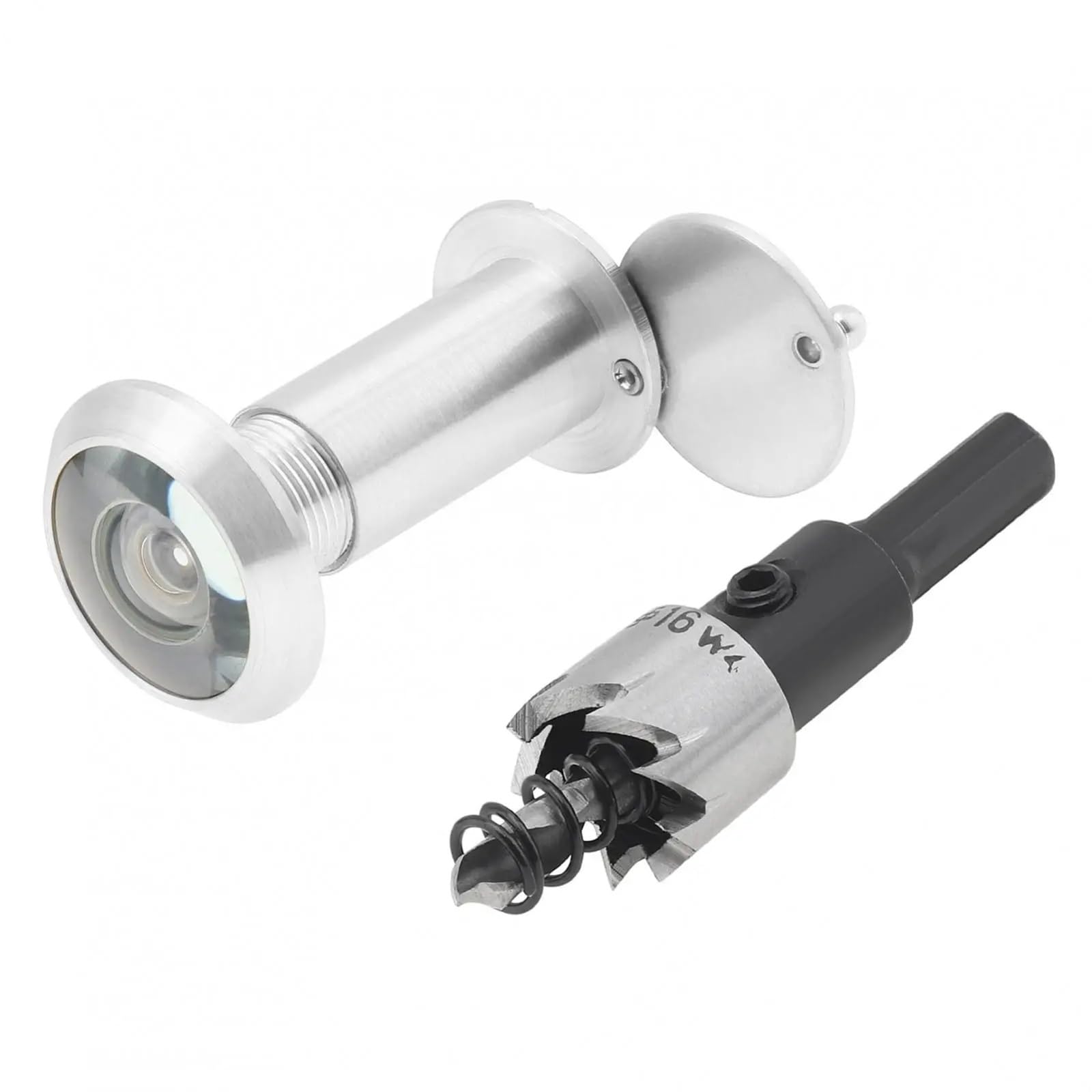 2pcs Adjustable Door Viewer for Custom Viewing Angles, Ensure Your Safety by Seeing Outside Clearly for Home Office(Color-Silver)