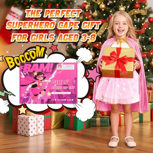 Disfraz de capas de superhéroe para niñas miniatura 7