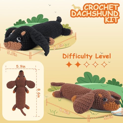 Kit crochet débutant teckel pour des moments créatifs le week-end - 3
