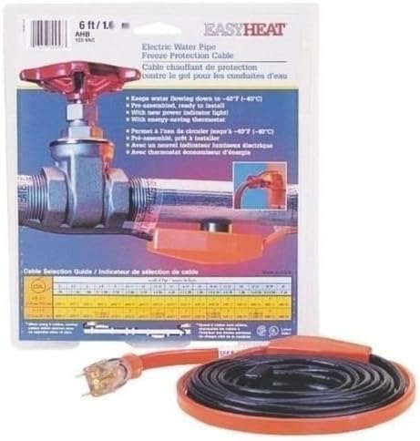 New Easy Heat Ahb-124 24 Foot Pipe Heating Cable Heat Tape Kit 6837041