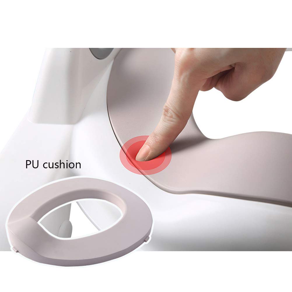Riduttore Wc per Bambini con Scaletta Pieghevole, Toilette Trainer con Cuscino Tenero Modello Universale, Antiscivolo Pieghevole Portatile, Adatto a Bambini di Età Compresa Tra 1 e 7 Anni(B)