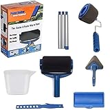 como pintar paredes rapido ✅ 【Excelente rodillo de pintura】 El kit de rodillo de pintura tiene tres tipos diferentes de pinceles, que pueden cumplir con los requisitos de pintura en cualquier lugar. El cepillo de rodillo para pintar es para pintar superficies grandes, como paredes, pisos y techos. La recortadora de flocado es adecuada para pintar superficies estrechas, como marcos de puertas y alféizares de ventanas. El pintor cortador de esquinas se utiliza para pintar esquinas o bordes.