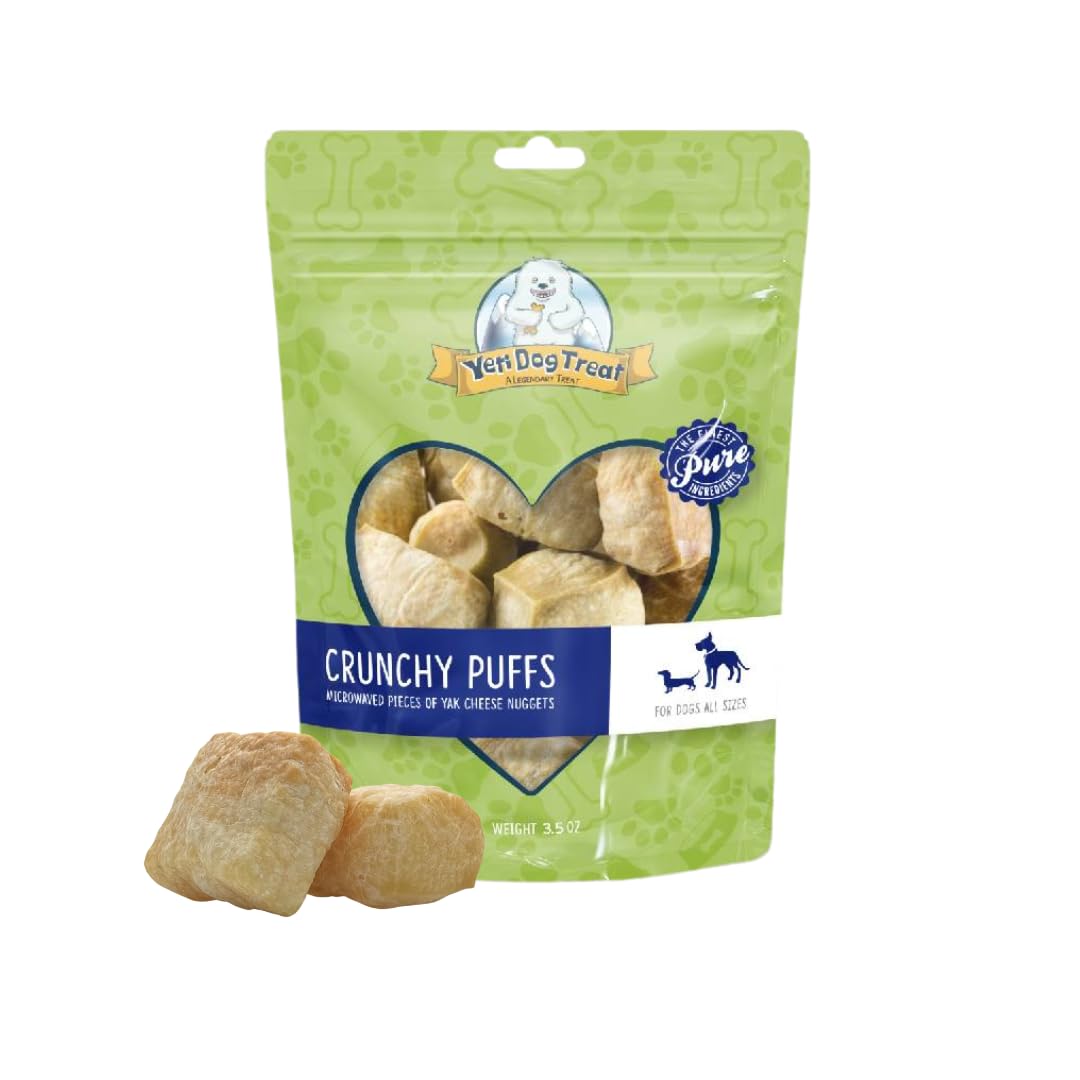 Amazon.com : Yeti Crunchy Puffs Natural Yak Cheese Dog Treats, 3.5