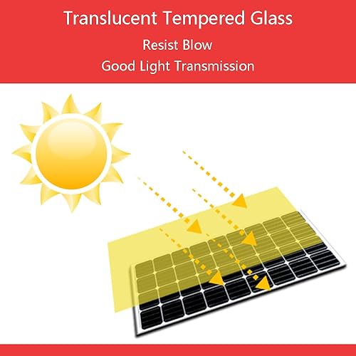 Miniatura 2 de ASSYA Solar Panels, Photovoltaic Panels, High Conversion Efficiency, Light-Transmitting Tempered Glass, Waterproof Backsheet, Wide Application,50W