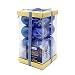Yoland Christmas Ball Shatterproof Painting Hangings Festive Decoration Party Tree Pendants Ornaments for Garden, Party, Indoor and Outdoor Décor Pack of 16pcs (60mm/2.36", Blue)
