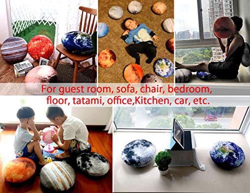 11 Piece Set Space Planet Throw Pillow Covers Solar System Universe Planet Image Decorative Cushion Cover Round Accent Pillow Case 3D Home Decoration Pillows Covers 10X10Inch #TOP5
