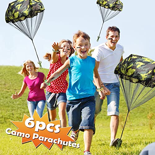Golray Army Party Favors Camo Wristband Big Parachute Tanks Aircraft Keychain Army Men Soldier Figures Toys For Kids Boys Camouflage Military Camo Birthday Party Supplies Decoration Gift Bag Stuffers #TOP4