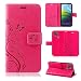 Produktbild betterfon Handyhülle für Motorola Moto G9 Power - Hülle Motorola G9 Power Flip Cover Etui Schutzhülle mit [Standfunktion] [Kartenfächern] für Moto G9 Power Blume Pink
