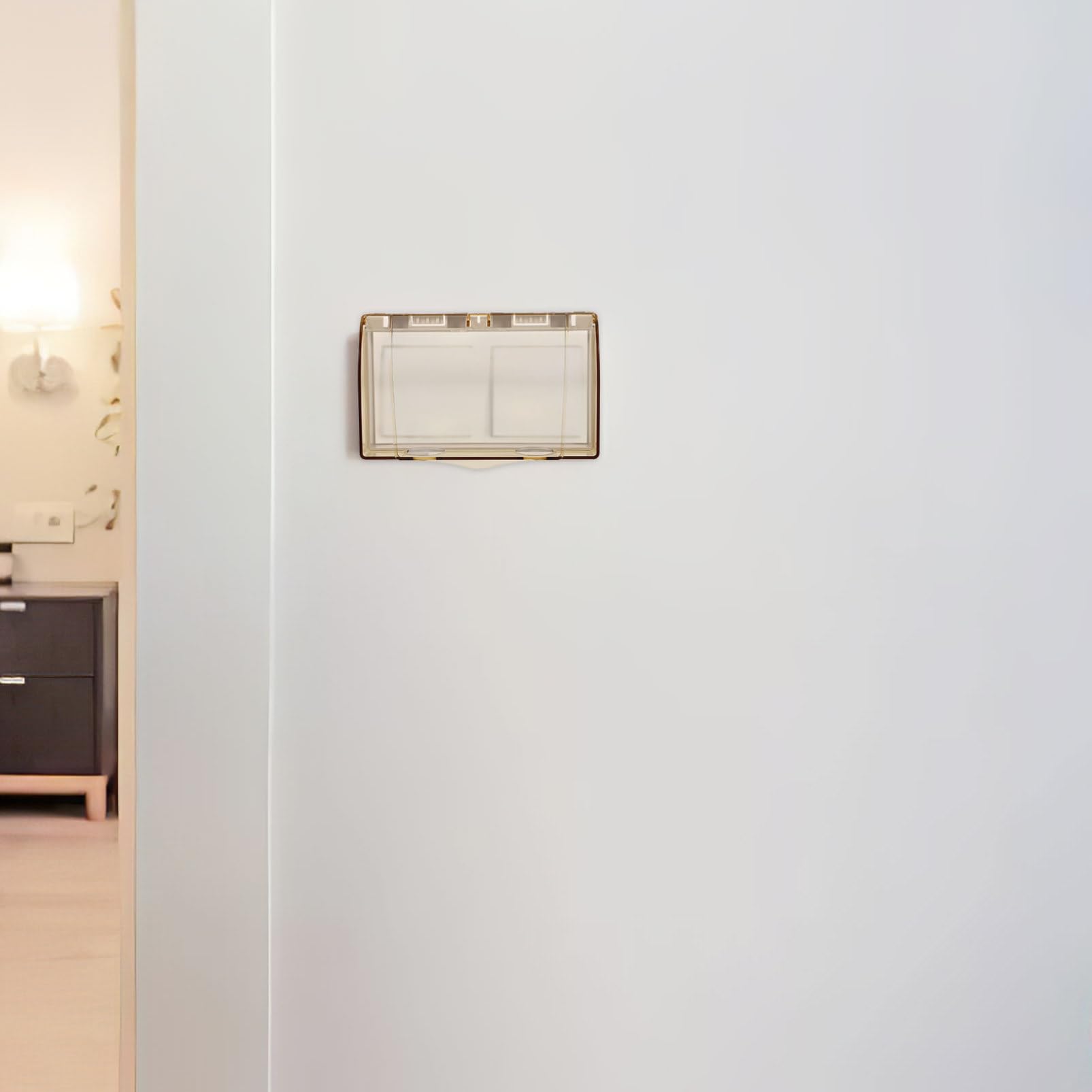 4 Pezzi Copriprese Elettriche Adesivo per Bagno Copertura per Prese Muro Protezione Elettrica Riutilizzabile con Design Pratico Facile Installazione