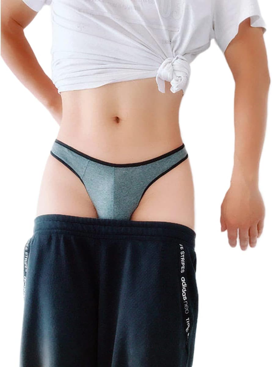 Men's Cotton Thong Sports Sexy T-back Classic Y-type Low Rise Thin Soft Lightweight Pouch Supporting - Image 2