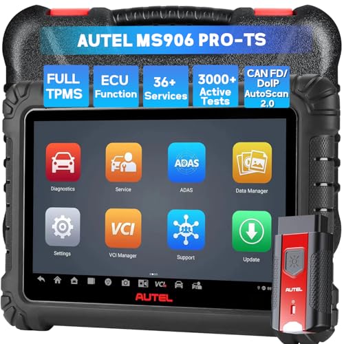 Autel MaxiSYS MS906 PRO-TS Scanner, Up of MS906MAX MS906Pro MP900TS MS906TS MP900BT, Full TPMS Diagnostic, Bidirectional Scan Tool, ECU Coding, 36+ Service, DOIP&CAN FD, FCA, VAG