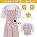 Ezuwail Womens Oktoberfest Costume 5Pcs Dirndl Dresses Set German Oktoberfest Dress Up Outfits for Women Bavarian Costume for Halloween Carnival Party Beer Festival