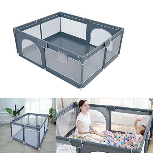 ECUTEE Laufstall Baby Laufgitter Absperrgitter 180x200 cm mit...