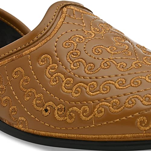 Image of San Frissco Men Faux Leather Atlantis Cherry Mojaris
