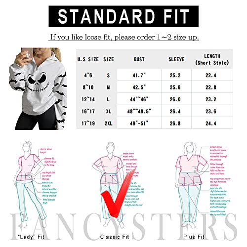 Fancysters Womens Halloween Sweatshirt, Christmas Skull Sweatshirt For Women (S-2Xl) #TOP4