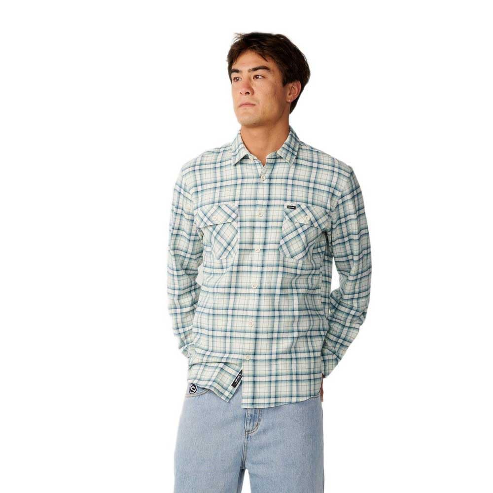 RIP CURL Camicia A Maniche Lunghe Classic Surf Checked in Flanne S