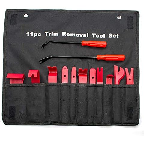 BeiLan 13Pcs Car Auto Trim Removal Tool,Door Panel Window Molding Upholstery Fastener Clip Removal Tool Kit set - 2 Fastener Removers Included Cover