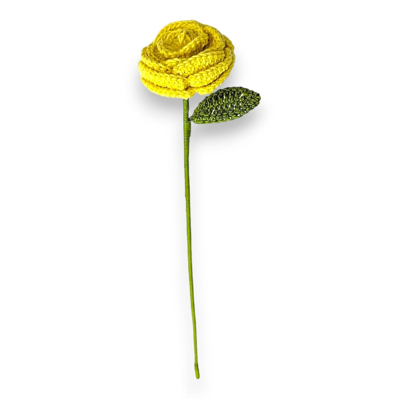 Happy Threads| Button Roses, (Yellow) Eco-Friendly Handcrafted Single Stem Crocheted Flowers - Child-Safe, Lead-Free, Sustainable Decor & Gift Solution (B0D8FYK2YN) Amazon Price History, Amazon Price Tracker