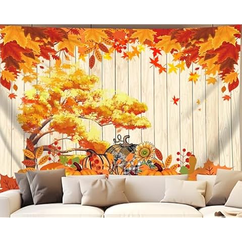 QGHOT Autumn Tapestry Wall Hanging Cover