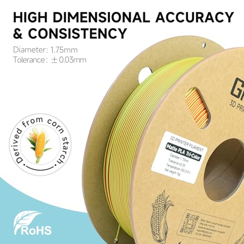 Image of Gratkit Matte Tri-Color PLA Filament, High Speed PLA 1KG,Iris Sapphire