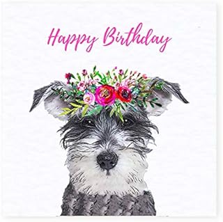 Schnauzer Birthday Card  Schnauzer Greeting Card Gift