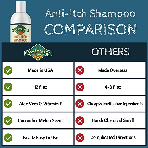 Shampoo for Dogs | Natural & Made in USA | Safe & Effective for Puppies & Pets | Powerful to Clean, Bathe, Freshen, & Remove Odors (Anti-Itch Shampoo (Cucumber Melon))