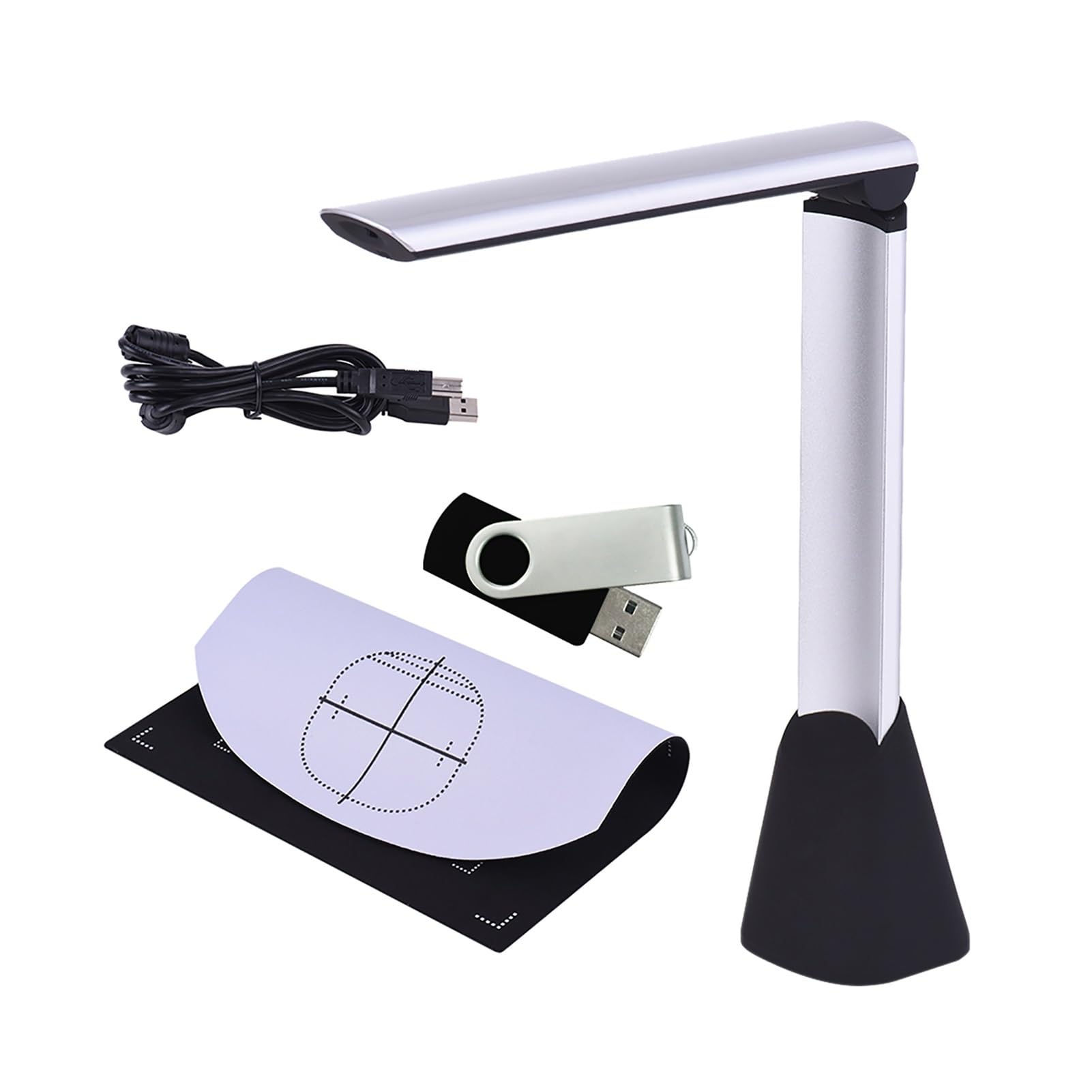 Szybki skaner dokumentów do książek na USB, 5-megapikselowy format HD o wysokiej rozdzielczości, rozmiar skanowania A4 z funkcją OCR, oświetlenie LED,Hoge Definitie