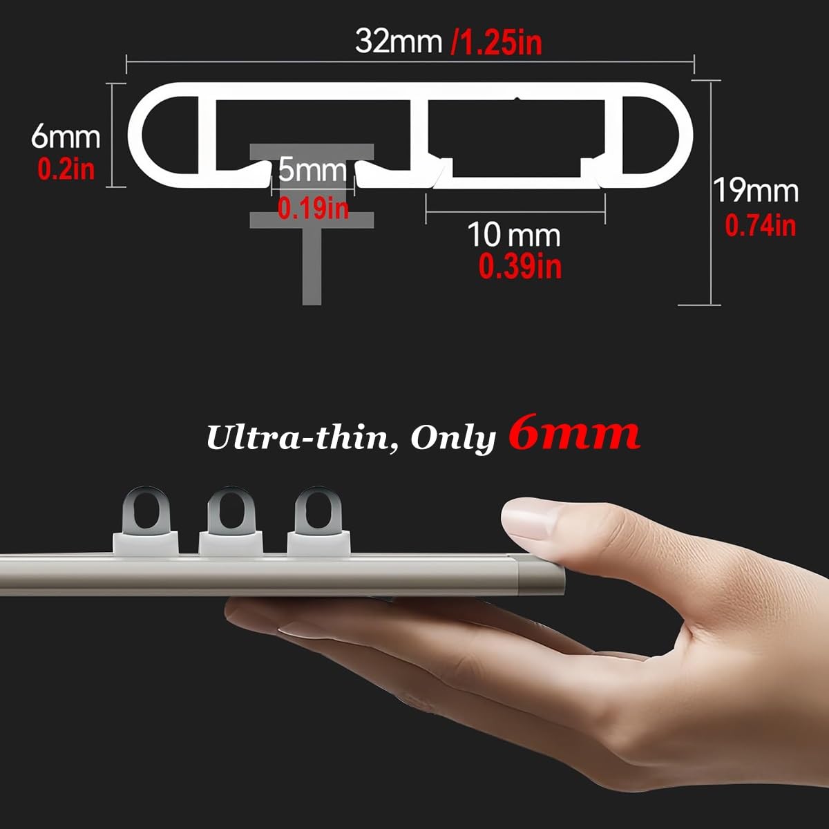 Ultra cienki zestaw szyn do zasłon, aluminiowy karnisz, montowany na suficie, system dzielenia pokoju, łatwy montaż, szampański 85 cm