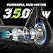 Electric Scooter, 350W/500W Powerful Motor, 19/22 MPH Max Speed, 15/23 Miles Range, Lightweight Foldable Kick Scooter with Dual Braking Systems, Smart APP
