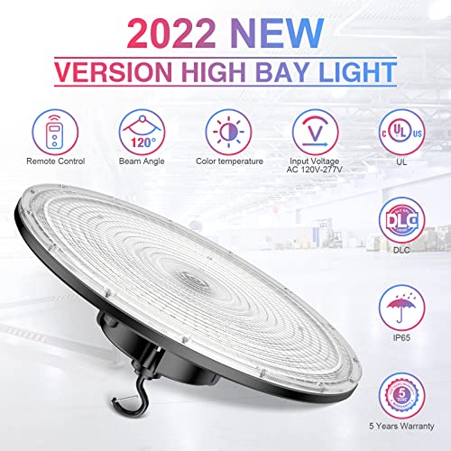 240W Ufo Led High Bay Light Dimmable 1000W Mh/Hps Equivalent 36,000Lm 5000K High Bay Led Shop Light (Dimmer/Remote Controller Included) Dlc Ul Approved Led Warehouse Lights 5' Cable Ac 100-277V #TOP1