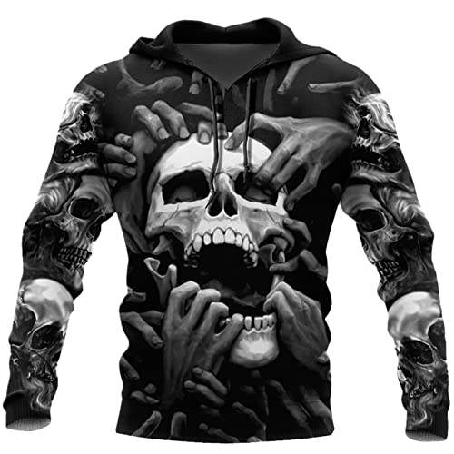 Neverless® Men's Hoodie Moin Skull Print Parody Hamburg Fashion Street Style, Moin Skull Navy, XL : Buy Online at Best Price in KSA - Souq is now