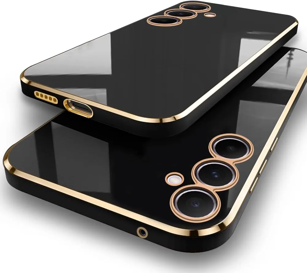 TheGiftKart Luxurious Golden-Plated Back Cover Case for Samsung Galaxy A35 5G | Raised Lips for Camera & Screen Protection | ShockProof Design | Styli...