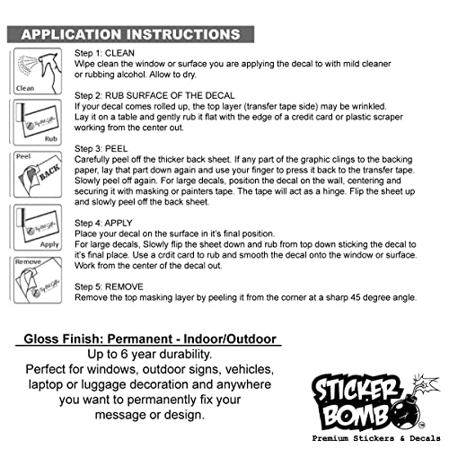 Get Off My Tail Decal - Sticker Bomb Vinyl Decal For Car Truck, Computer, Anywhere! Premium 6 Year Outdoor Vinyl (Black, 1) #TOP6