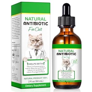 Antibiotics for Cats, Cat Antibiotics for Infections – Supports Immune & Allergy Itch Relief, Pet Antibiotics Supplement, 60ml Chicken Flavor, Health Supplies UTI, Multivitamin