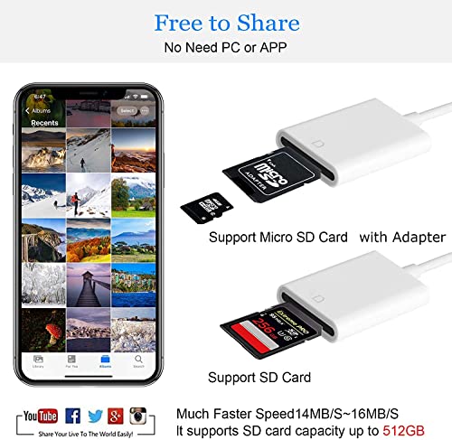 Apple MFi Certified Lightning to SD Card Camera Reader for iPhone/iPad - Image 2