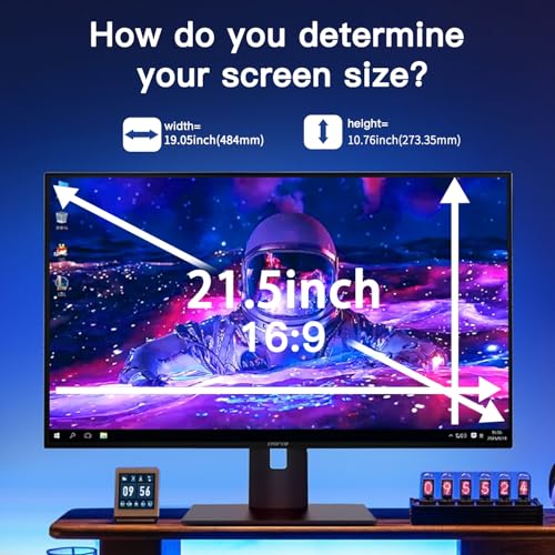 Image of 21.5 Inch Magnetic Hanging Computer Privacy Screen for 16:9 Widescreen Monitor, Removable Privacy Screen Anti Glare Blue Light Computer Screen Privacy Shield, Anti-Scratch