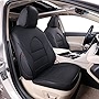 EKR Custom Fit Camry Car Seat Covers for Select Toyota Camry LE,SE,SE Nightshade 2018 2019 2020 2021 2022 2023 (Not for Hybrid) - Full Set, Leather (Black)