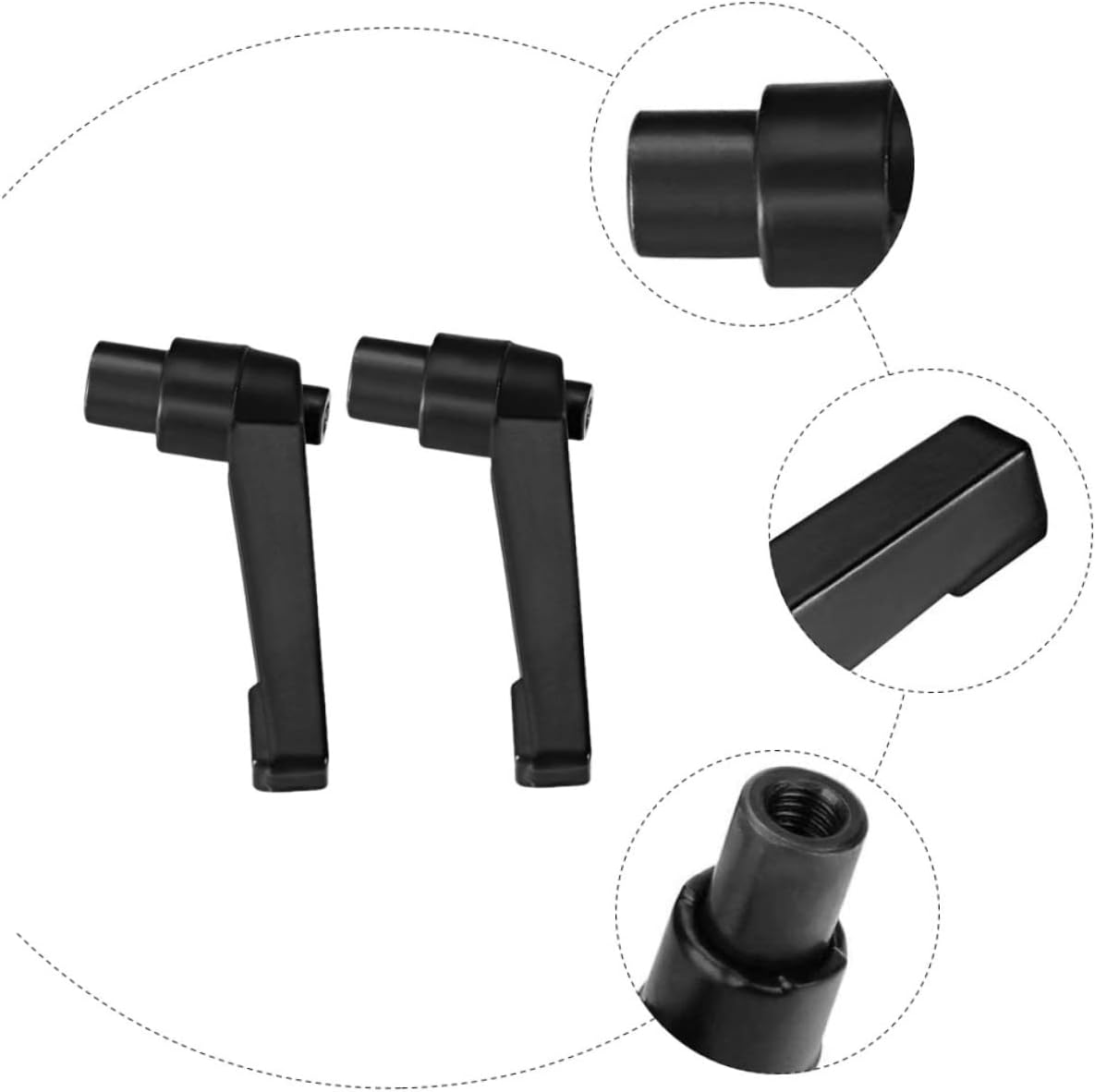 Metal Adjustable Handle Thread Fixing Knob 2pcs for Quick Adjustments
