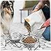 Pesoncarl Raised Dog Bowls, Stainless Steel Anti-Tipping Stable Double Cat Bowl, Retro Elevated Pet Feeder to Protect Your Pet's Cervical Spine, Bowls