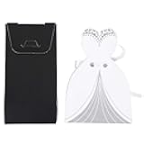 AUNMAS 100PCS Romantic Wedding Cardboard Candy Boxes, Bride Bridegroom Shape Decorative Sugar Box Wedding Ceremony Party Favors Gift Decoration Home Decor (2#)
