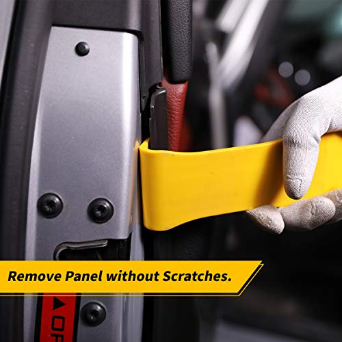 UTOOL Trim Removal Tool Kit Pro 18pcs for Auto Car Door Trim Panel Removal with Clip Fastener Remover Pliers and Radio Audio Stereo Removal Tools Yellow - Thumbnail 7