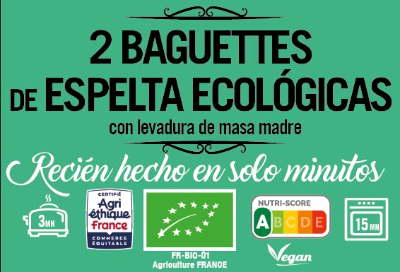 Baguettes Espelta Ecológicas Precocidas