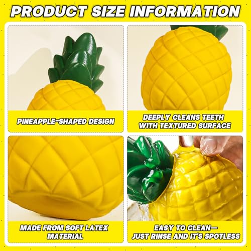TZQFROCE Ananas Hundekauspielzeug Kauspielzeug Hund Unzerstörbares Hundespielzeug Interaktives Hundespielzeug Gummi Spielzeug Hund Ananas Dog Toys Hunde Quietschspielzeug Für Drinnen Und Draußen