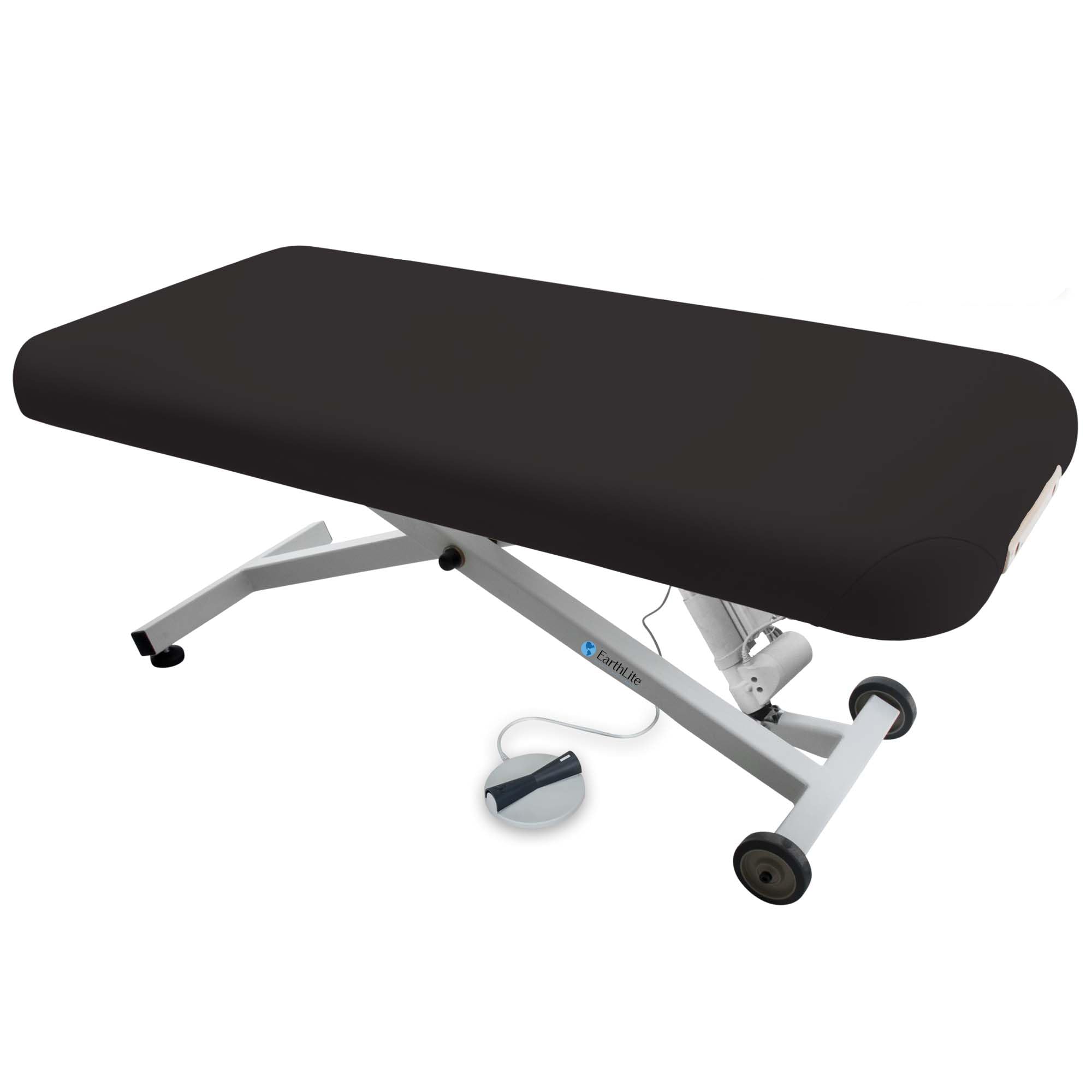EarthLite Ellora Electric Lift Massage Table, Flat Table Top, Made in USA, 32" x 73, Black