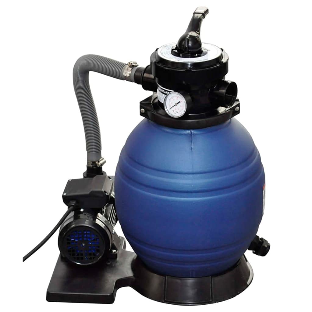 vidaXL 2X Pompe con Filtro a Sabbia Robuste con Manometro e Base Fissaggio Filtraggio Acqua Pulizia Manutenzione Piscina 400 W 11000 l/h