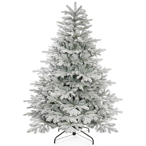 Yorbay Weihnachtsbaum Künstlich mit Schneebeflockt 210 cm, PE & PVC...